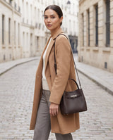 Aubrine Armelle Bucket Bag in Chocolate, full length