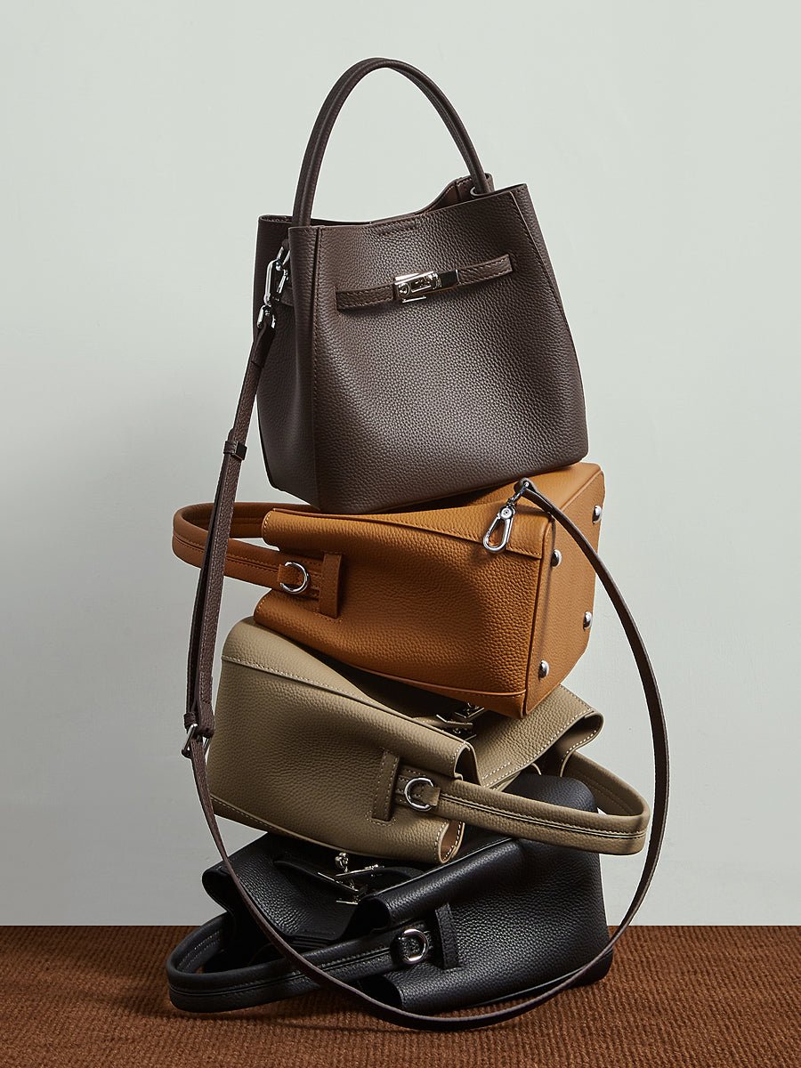 Aubrine Armelle Bucket Bag in Chocolate