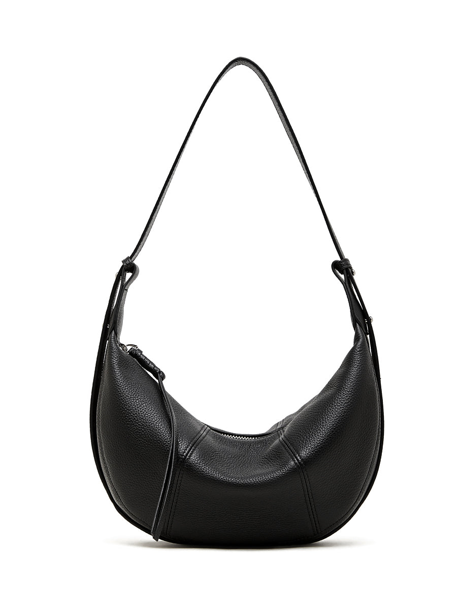 Aubrine Bernadette Crescent Bag in Black