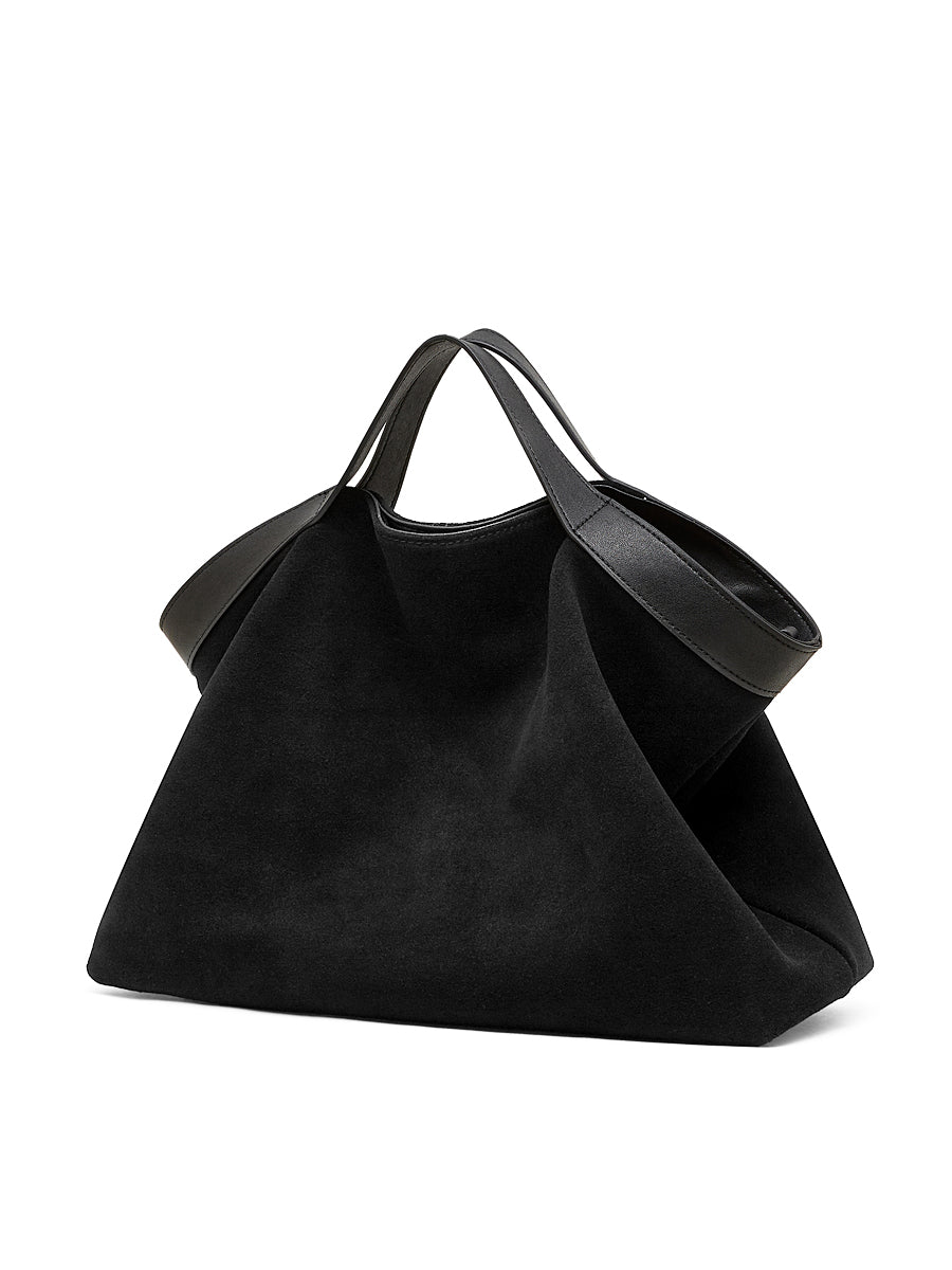 Aubrine Cecile Suede Tote in Black