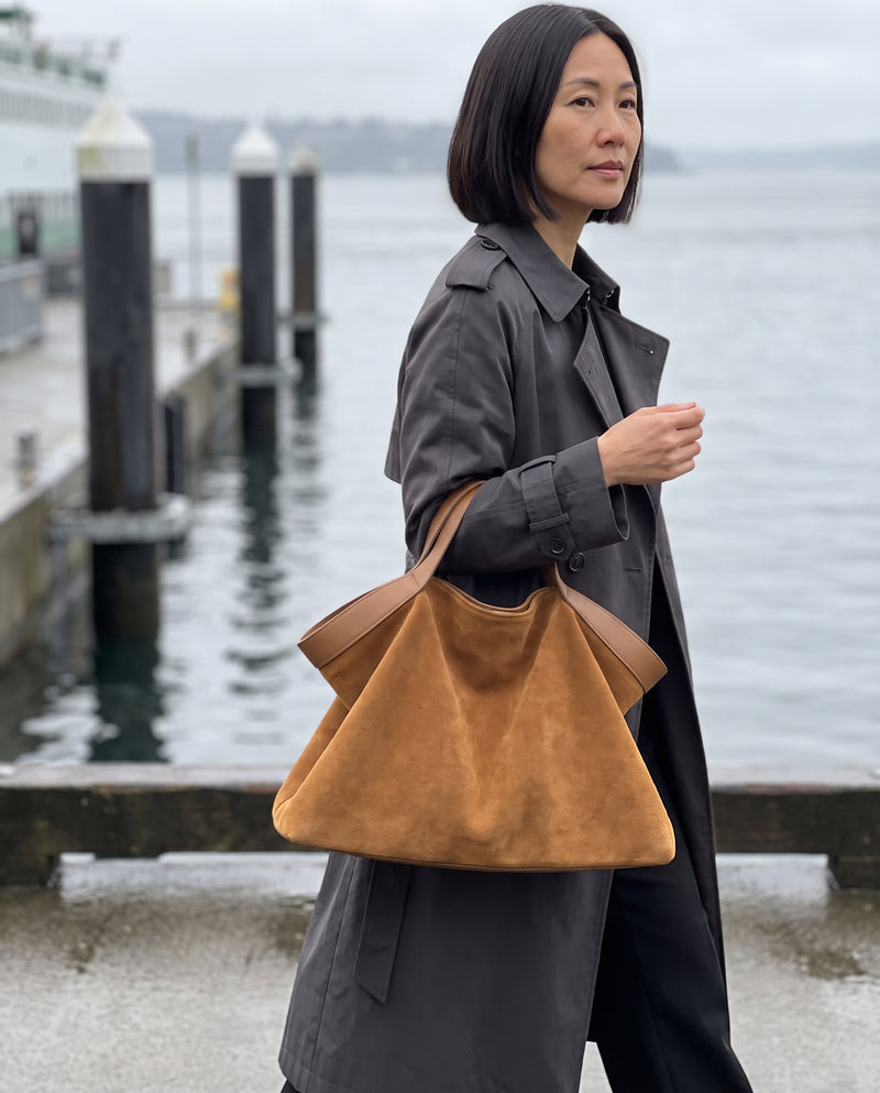 Aubrine Cecile Suede Tote, worn