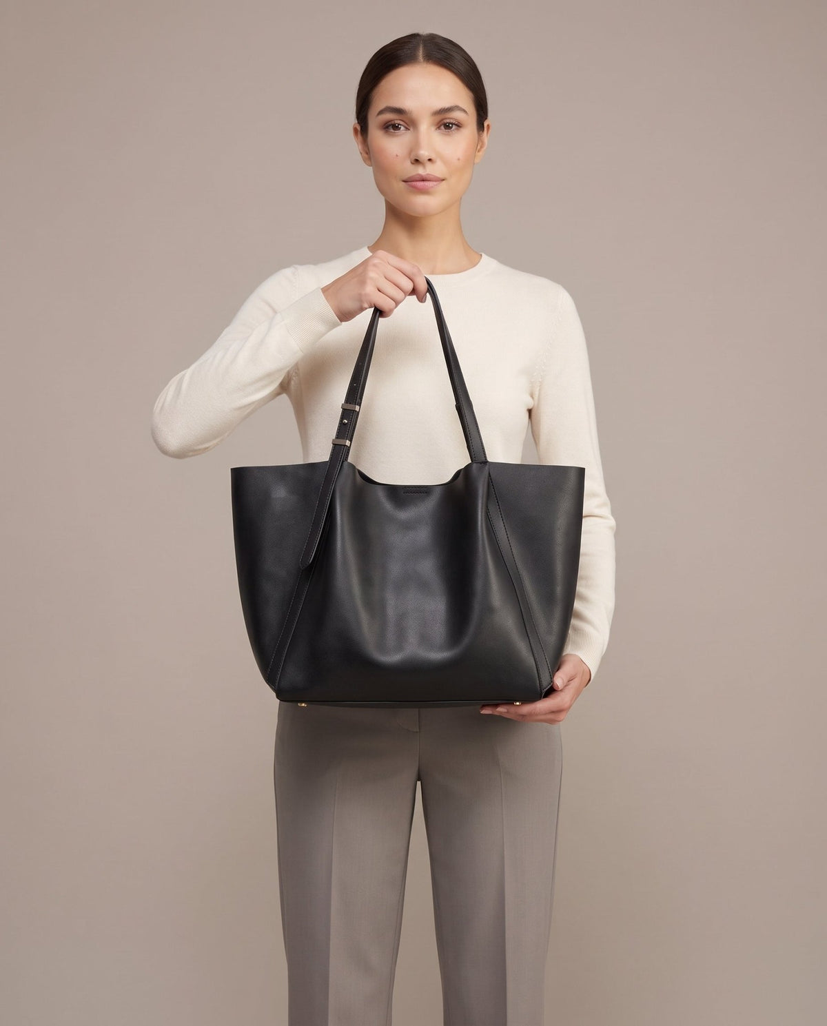 Aubrine Clarisse Tote in Black, held