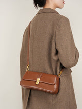 Aubrine Constance Baguette Bag in Black, worn