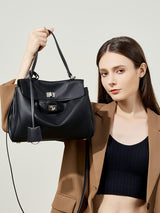 Aubrine Cosette Shoulder Bag in Black, worn