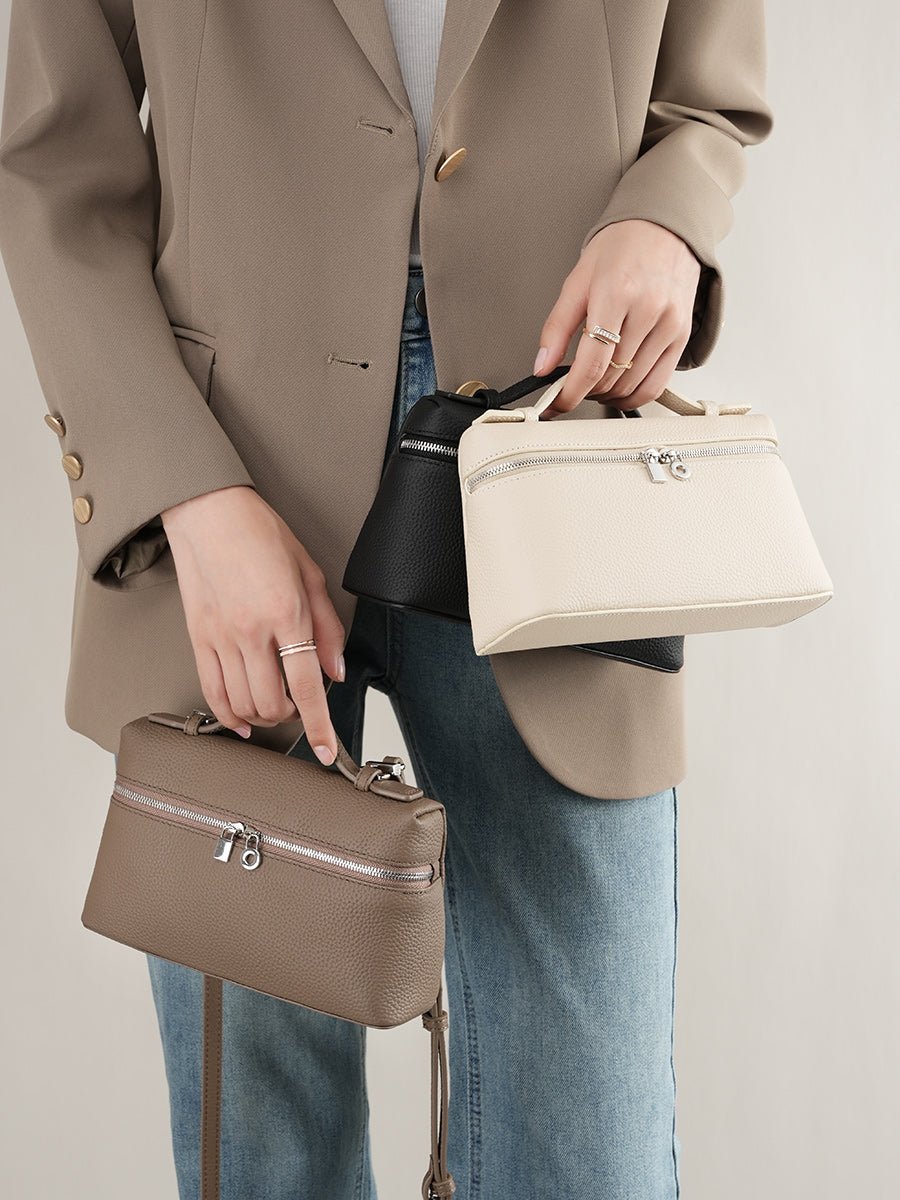 Aubrine Eleonore Vanity Bag in Black, worn