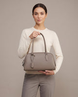 Aubrine Elise Boston Bag in Grey, held