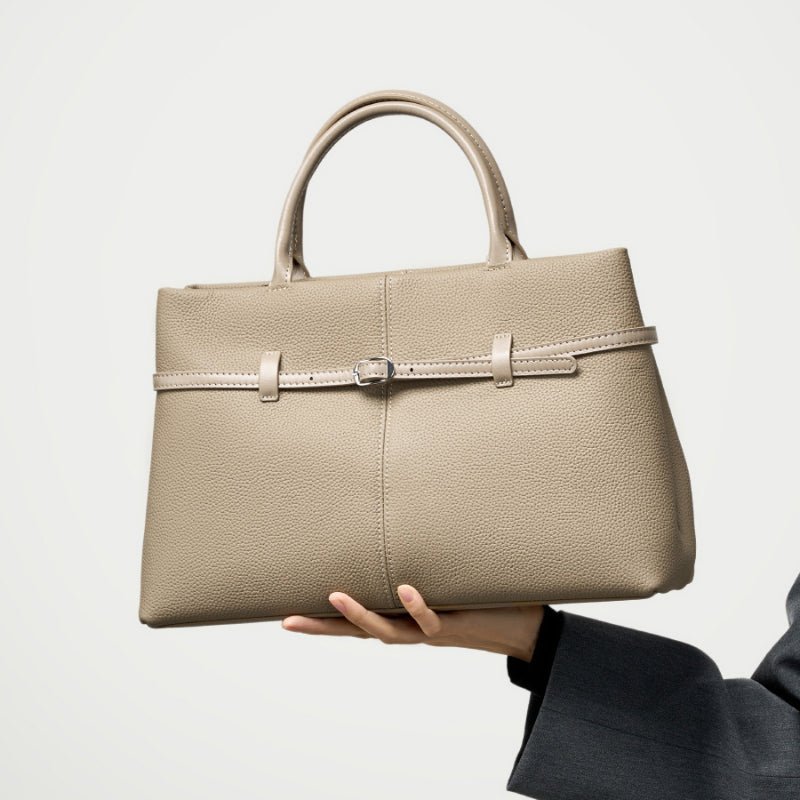 Aubrine Ernestine Satchel in Black, worn