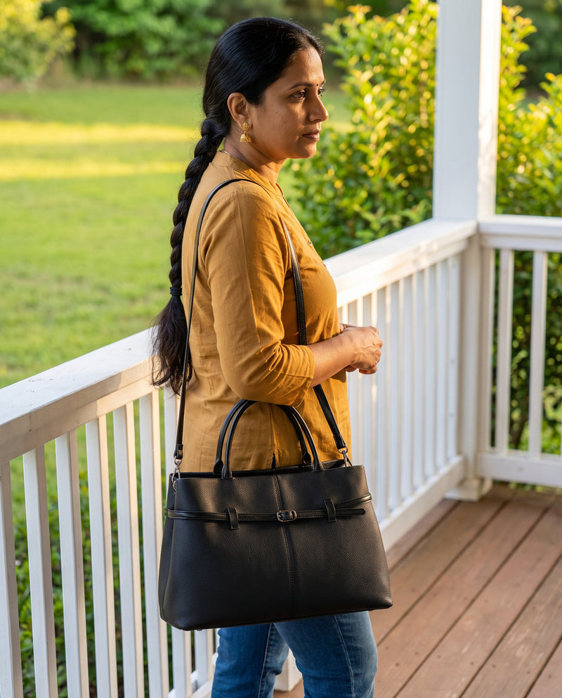 Aubrine Ernestine Satchel, worn