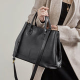 Aubrine Francine Tote in Chocolate, worn