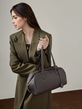 Aubrine Honorine Tote in Black, worn