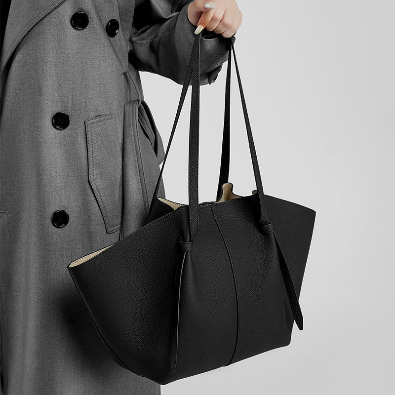 Aubrine Joelle Shoulder Bag in Black, worn