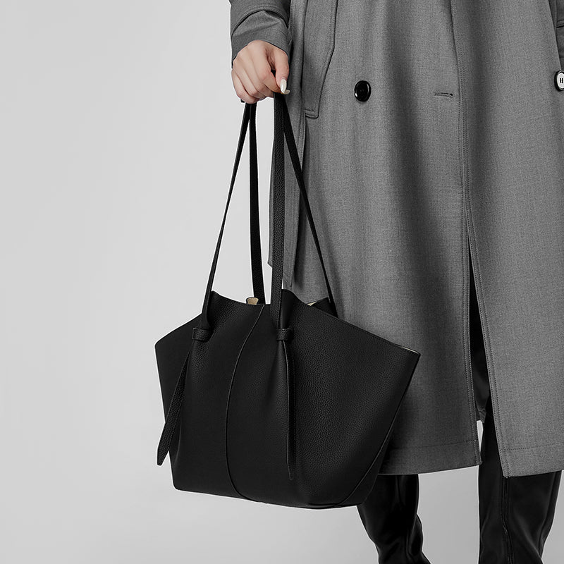 Aubrine Joelle Shoulder Bag in Black, worn