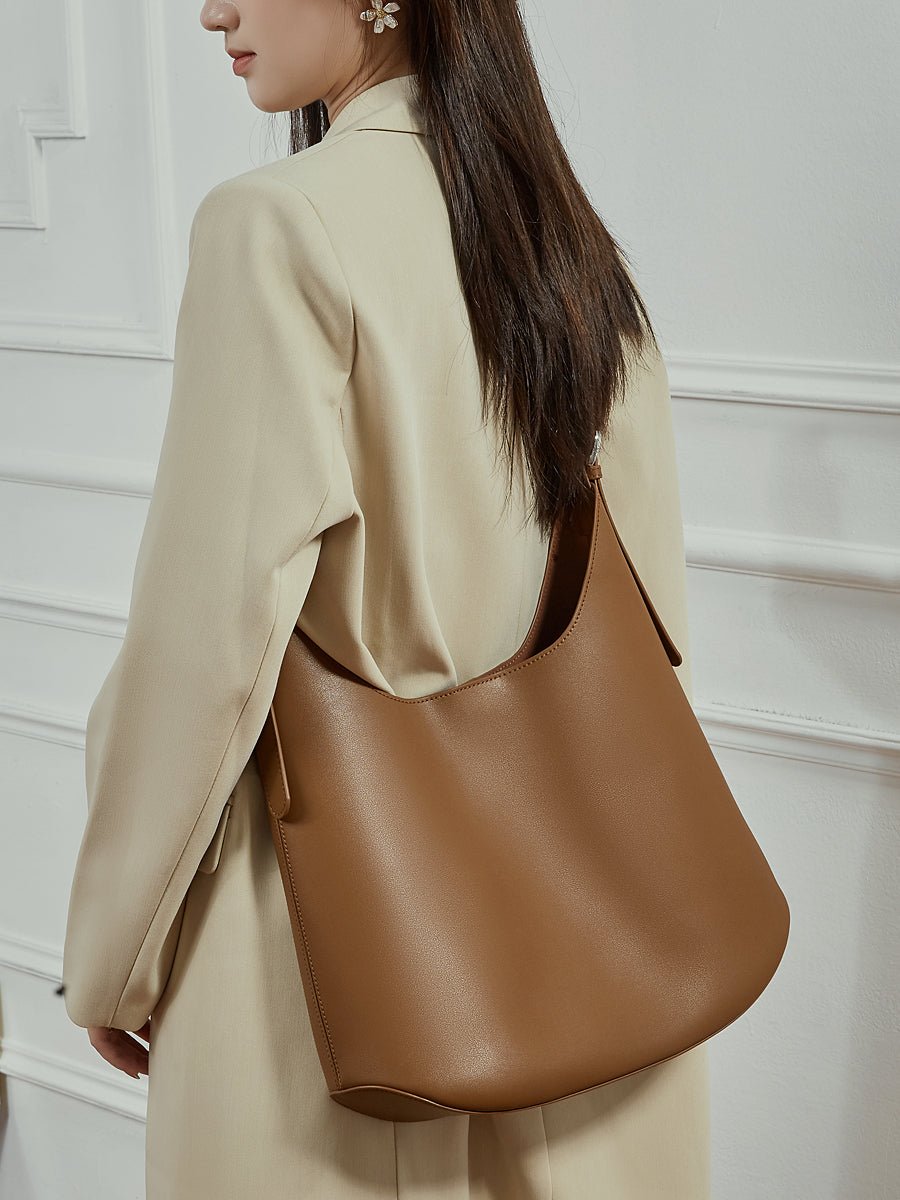 Aubrine Lorraine Hobo Bag in Black, worn
