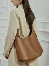 Aubrine Lorraine Hobo Bag in Black, worn