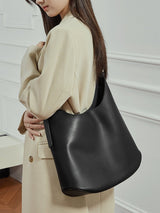 Aubrine Lorraine Hobo Bag in Black, worn