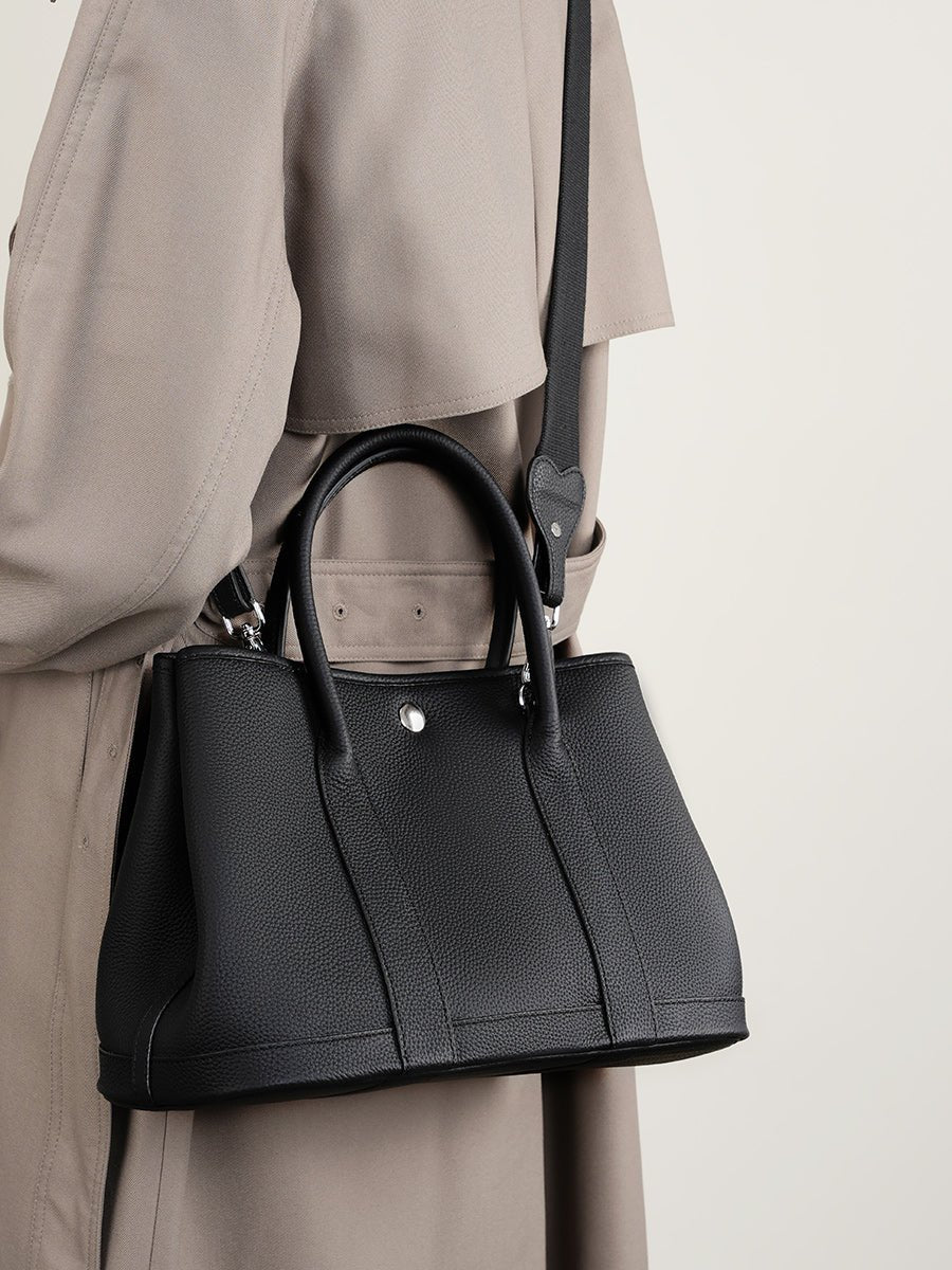 Aubrine Lucile Tote in Black, worn