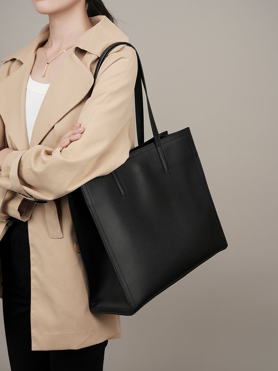 Aubrine Maelle Tote in Black, worn