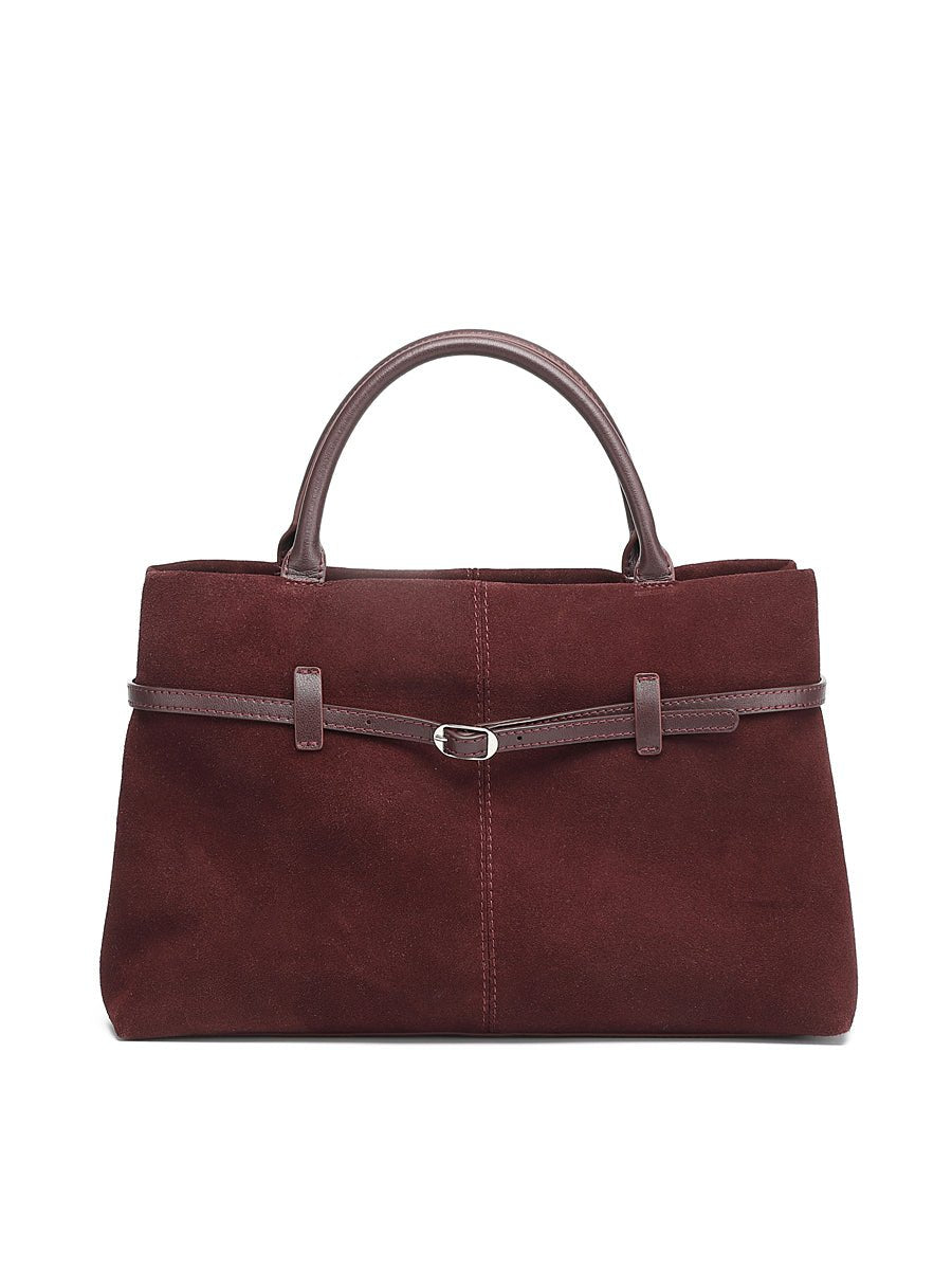 Aubrine Pascale Suede Tote in Black