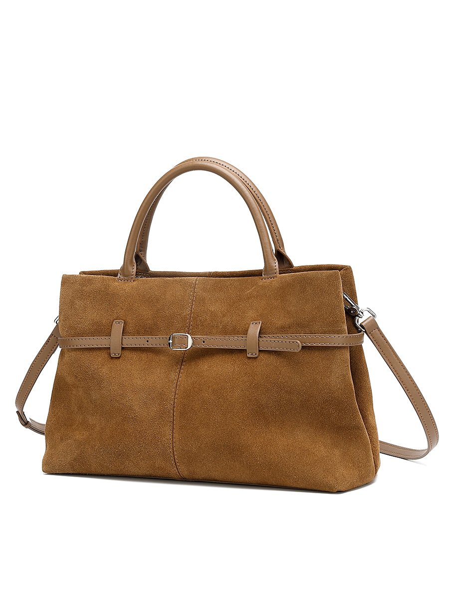 Aubrine Pascale Suede Tote in Black