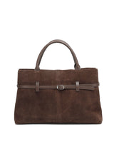 Aubrine Pascale Suede Tote in Black