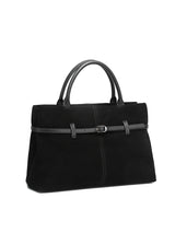 Aubrine Pascale Suede Tote in Black