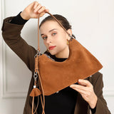 Aubrine Paulette Shoulder Bag in Brown, worn
