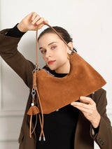 Aubrine Paulette Shoulder Bag in Brown, worn