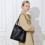 Aubrine Reine Shoulder Bag in Grey, worn