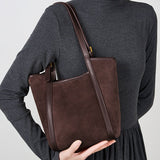 Aubrine Sandrine Shoulder Bag in Coffee, worn