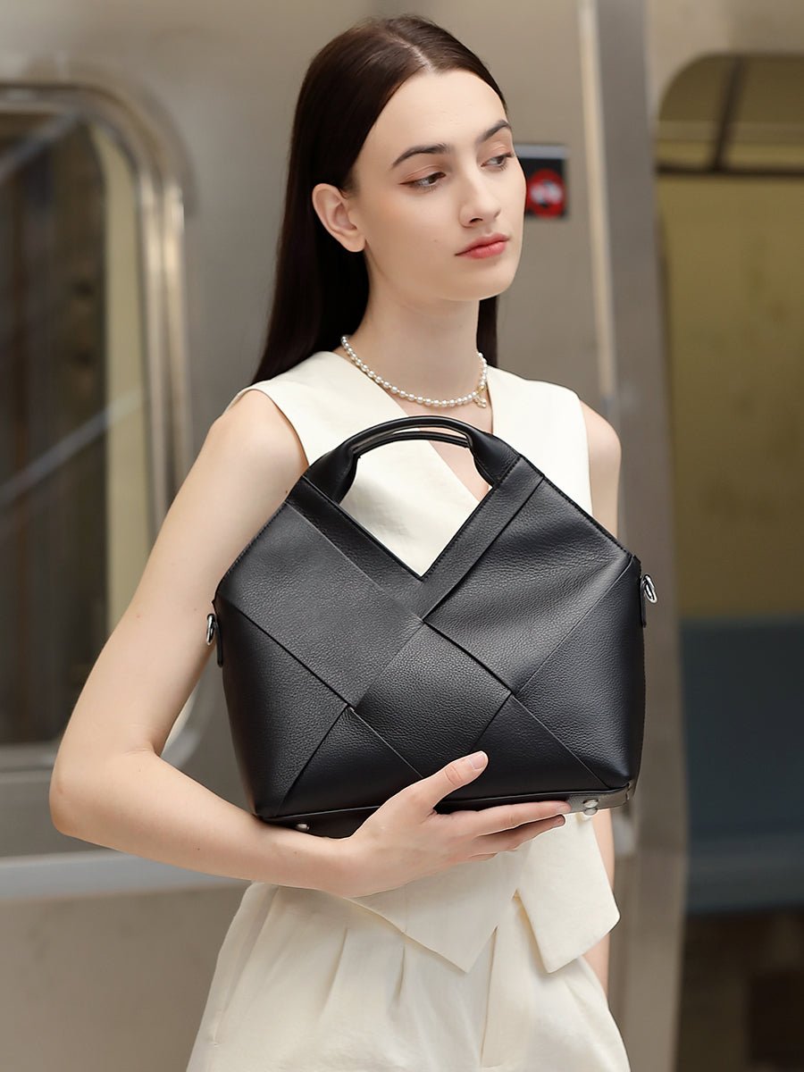 Aubrine Therese Shoulder Bag in Black, worn