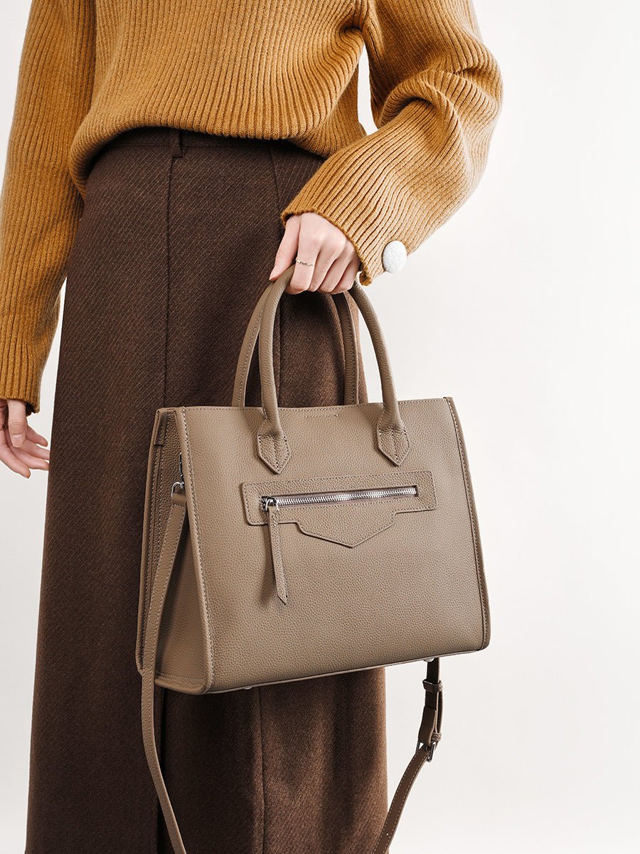 Aubrine Yvette Tote in Black, worn
