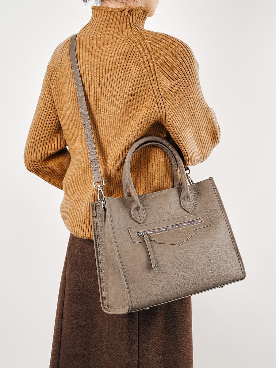 Aubrine Yvette Tote in Black, worn